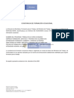 Constancia formación trabajo en alturas avanzado