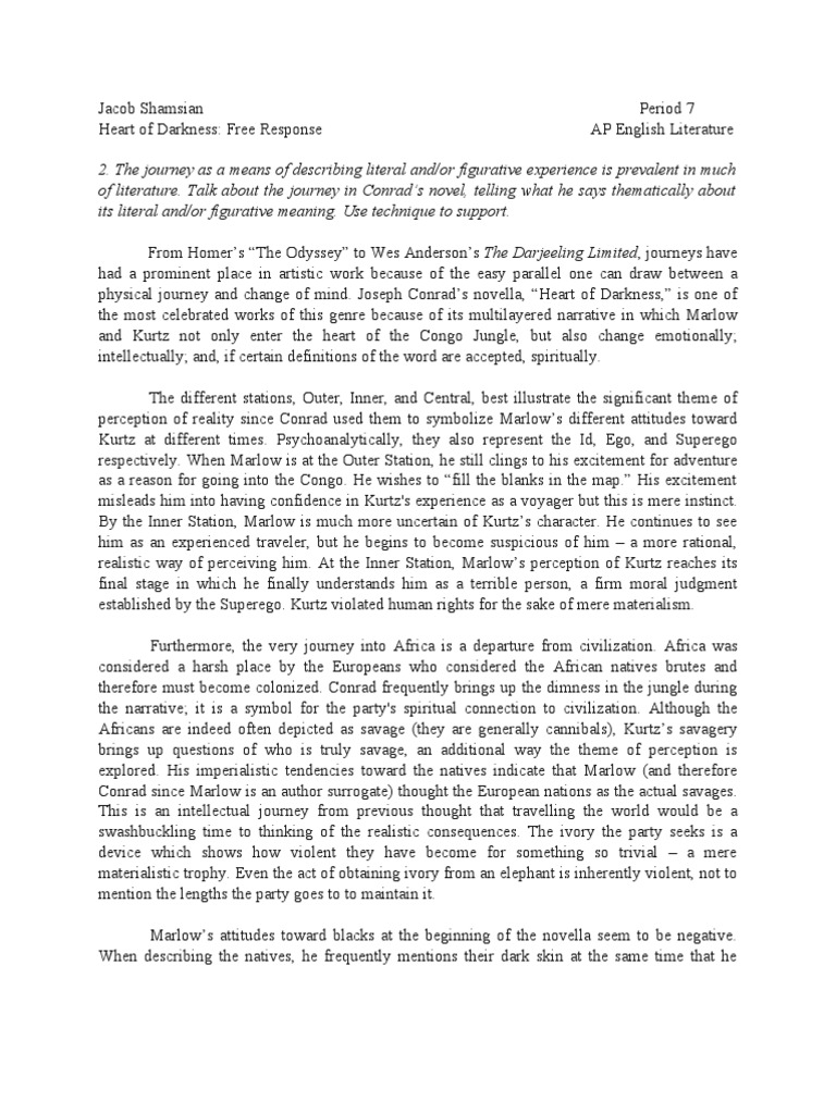 Heart Of Darkness Essay Examples - Free Research Papers on blogger.com