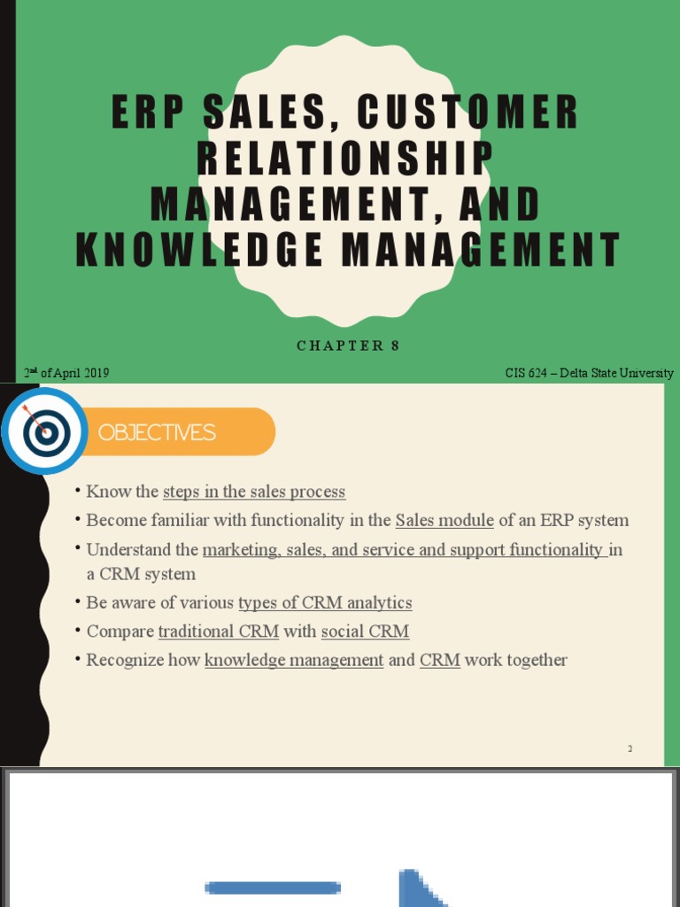 CRM and Knowledge Management in ERP | PDF | Customer Relationship ...