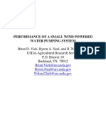 Performance of A Small Wind Powered Water Pumping System