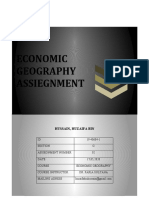 Economic Geography Assiegnment: Hussain, Huzaifa Bin