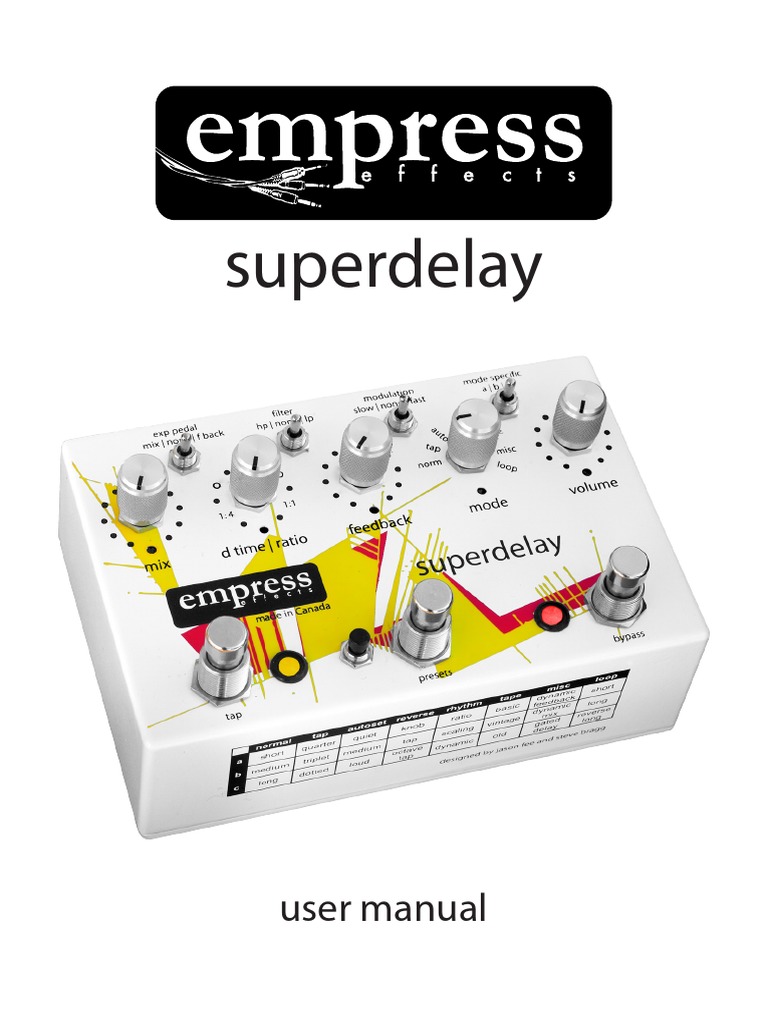 Superdelay: User Manual | PDF | Sound Production Technology