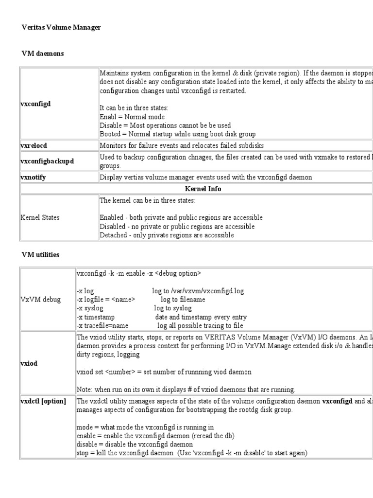 Veritas Volume Manager Overview | PDF
