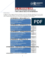 Calendario Evaluaciones Paideia INTERMEDIO EMPOWER RT v.8