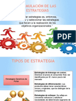 Formulación de estrategias organizacionales