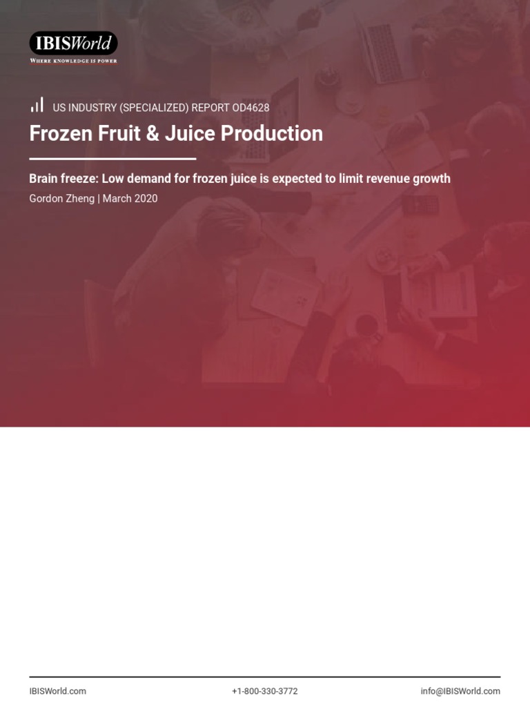 Frozen Fruit & Juice Production Brain Freeze Low Demand For Frozen