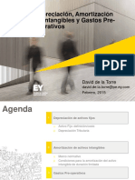 Depreciación, Amortización de Intangibles y Gastos Preoperativos. David de La Torre David - De.la - Torre@pe - Ey.com Febrero, 2015