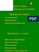 SAAF Arena 4 Person Mechanics Football Mechanics Criteria