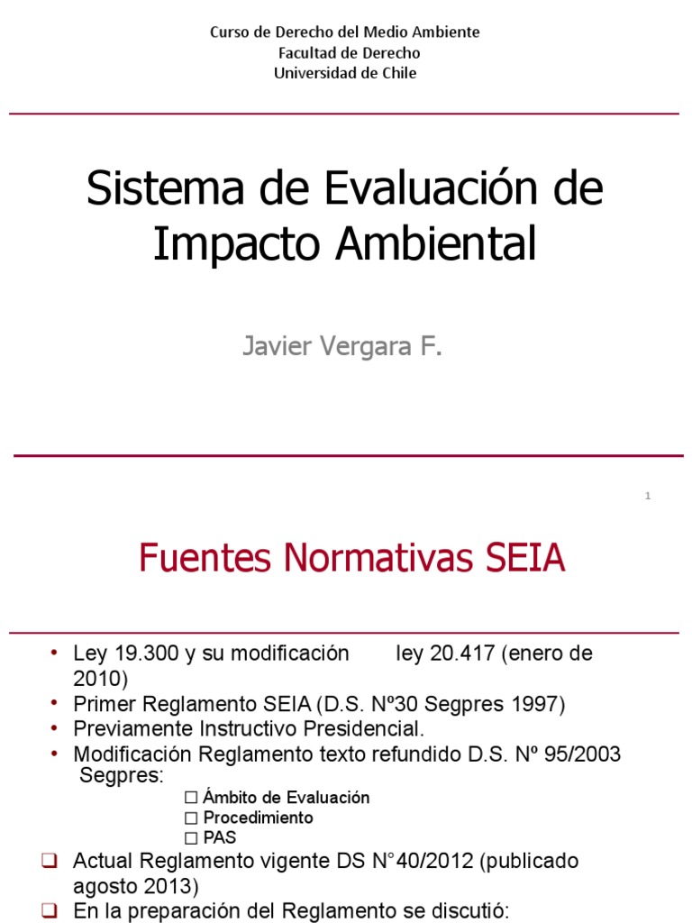 Evaluación de Impacto Ambiental SEIA | PDF | Evaluación de impacto ...