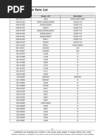 MAIN Electrical Parts List: Sec Code Design LOC Description