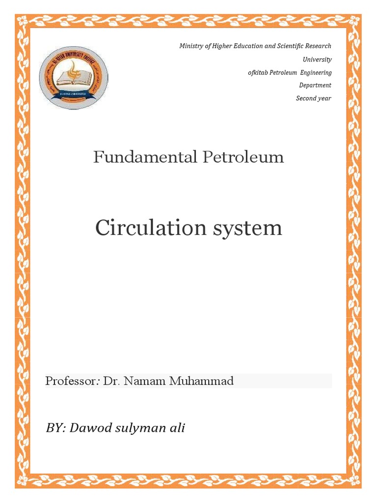 Circulation System Fundamental Petroleum PDF Drilling Rig Pump