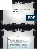 Redemedial Instruction in Reading