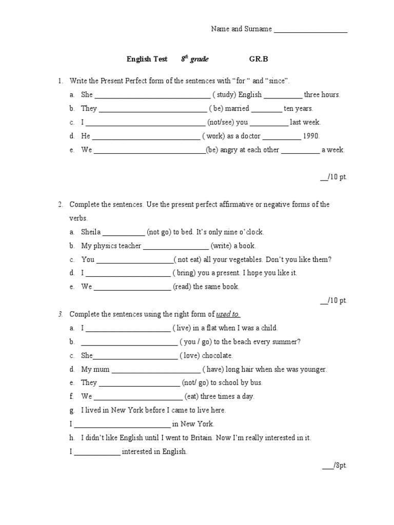 8th Grade English Test with Answers | PDF | English Language | Semiotics
