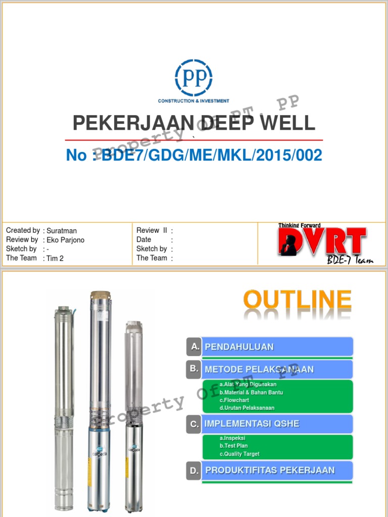 Metode Pemasangan Sumur Deep Well | PDF