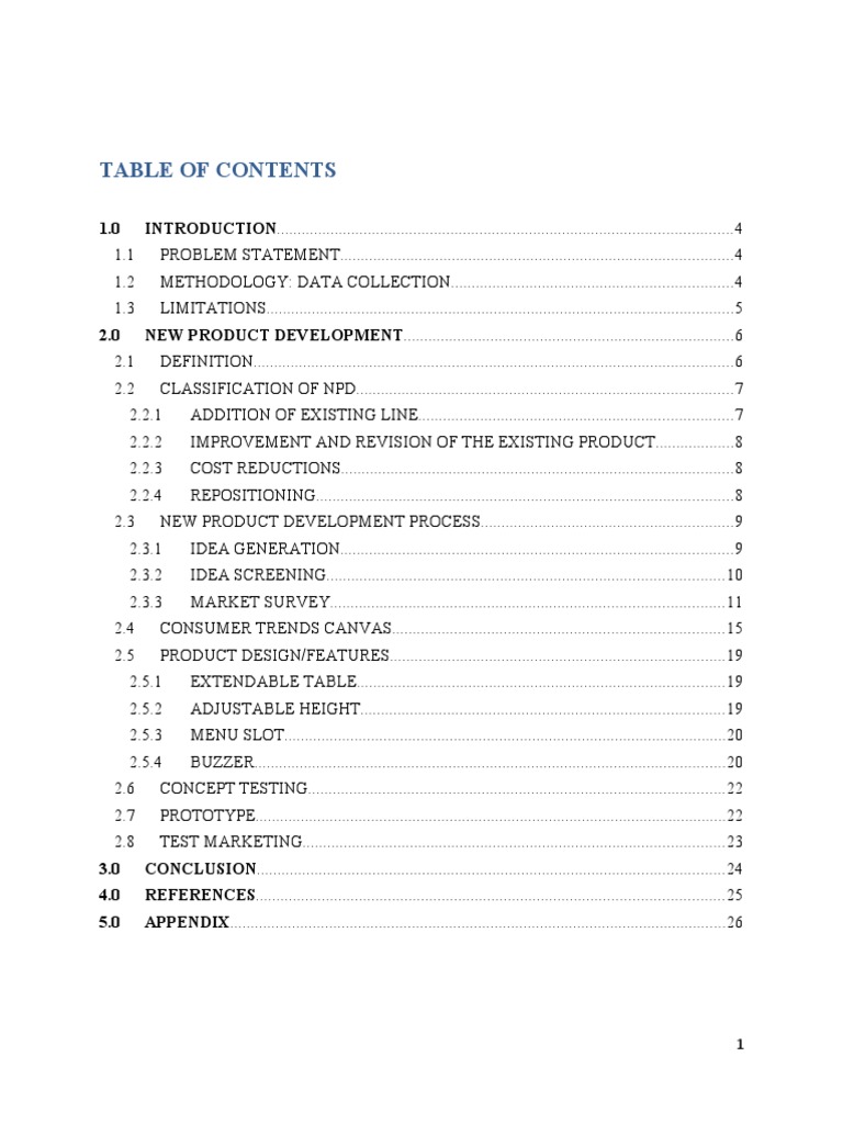 New Development Product Report | PDF | New Product Development | Survey ...