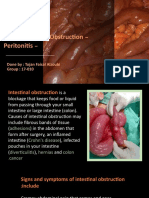 Sharp Intestinal Obstruction Peritonitis: Done By: Tojan Faisal Alzoubi Group: 17-010