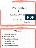 Dupont Analysis of Ashok Leyland: Presented By: Group No-10