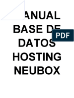 Manual Base de Datos Hosting Neubox