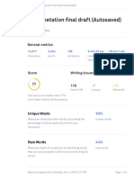 Implemetation Nal Draft (Autosaved) : General Metrics