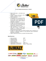 Ficha Tecnica Taladro Marca Dewalt