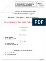 Optimisation Des Arrets D'ultr - BARIK Khalid - 3171 PDF