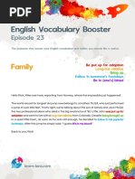 English Vocabulary Booster: Family