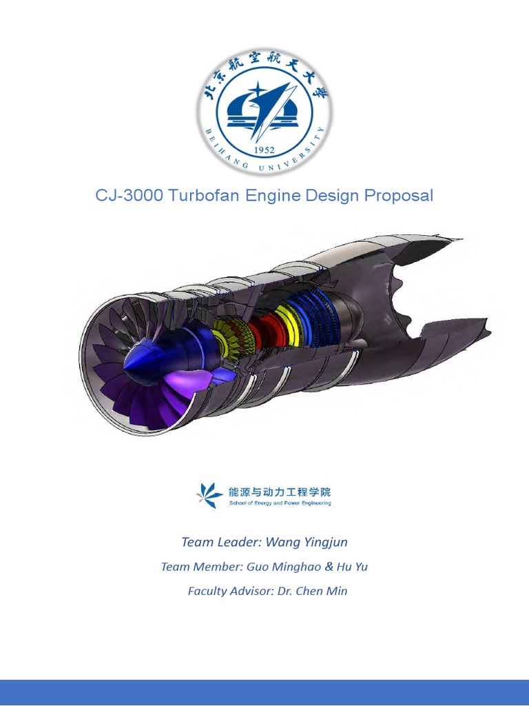CJ-3000 Turbofan Engine Design Proposal: Team Leader: Wang Yingjun ...