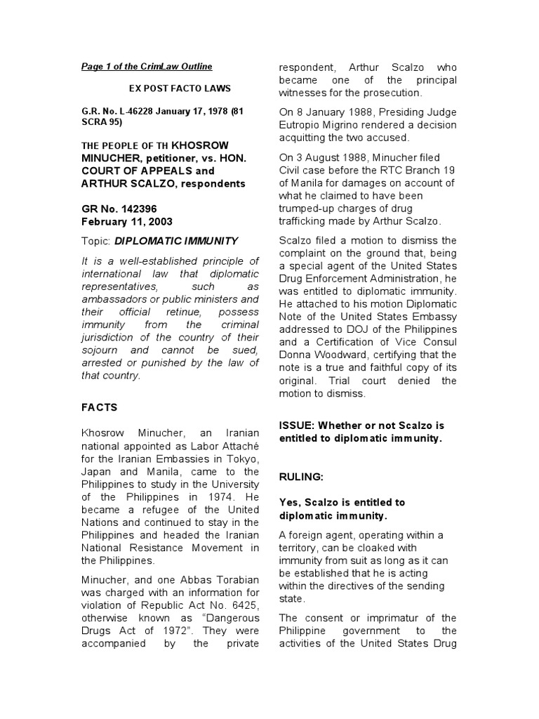 Case Digest PDF Ex Post Facto Law Crime & Violence