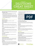 Bar Soap Dilutions Cheat Sheet