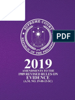 2019 Rules on Evidence (Amendments)