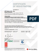 FSSC 22000 Certificate - Okmulgee PDF