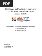 JSS Science and Technology University JSS Technical Institution Campus Mysore-570006