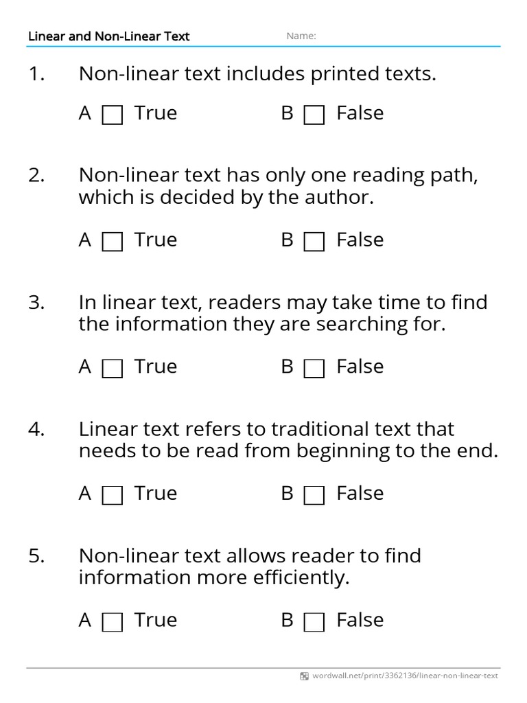 Non Linear Text