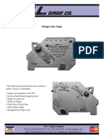 Bridge Cam Gage: The Following Measurements Are Possible in Either Inches or Millimeters