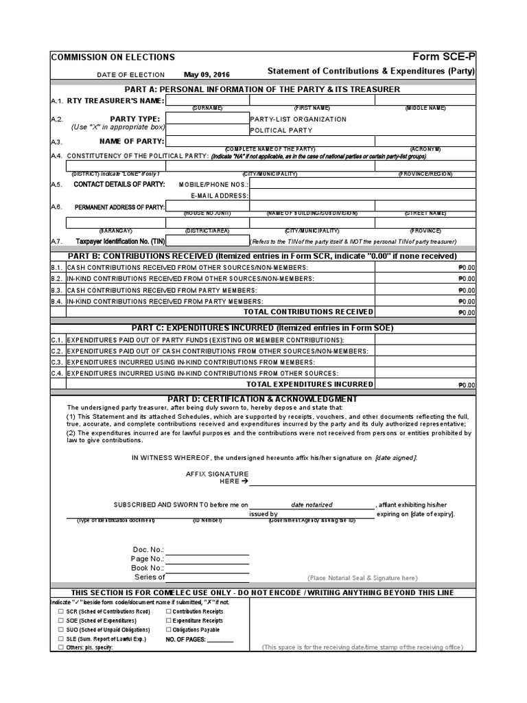 SOCE Forms For Parties Final PDF Notary Public Common Law