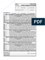 Form TCC: Initial Compliance Checklist