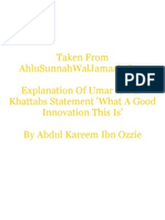 Explanation Of Umar Ibn al-Khattabs Statement 'What A GoodInnovation This Is'