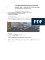 Modelling Driver Distraction Effect Due To Mobile Phone Use On Reaction Time