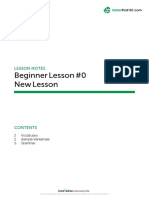 Beginner Lesson #0 New Lesson