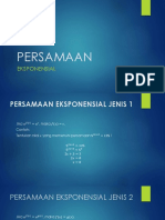 Persamaan Eksponensial Jenis 1&2