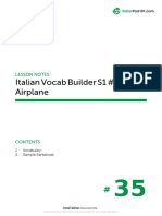 Italian Vocab Builder S1 #35 Airplane: Lesson Notes