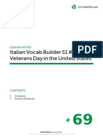 Italian Vocab Builder S1 #69 Veterans Day in The United States