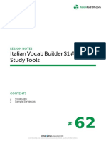 Italian Vocab Builder S1 #62 Study Tools: Lesson Notes