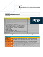 Performance Evaluation Form Review