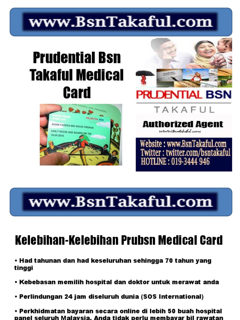 Prudential Bsn Takaful Medical Card