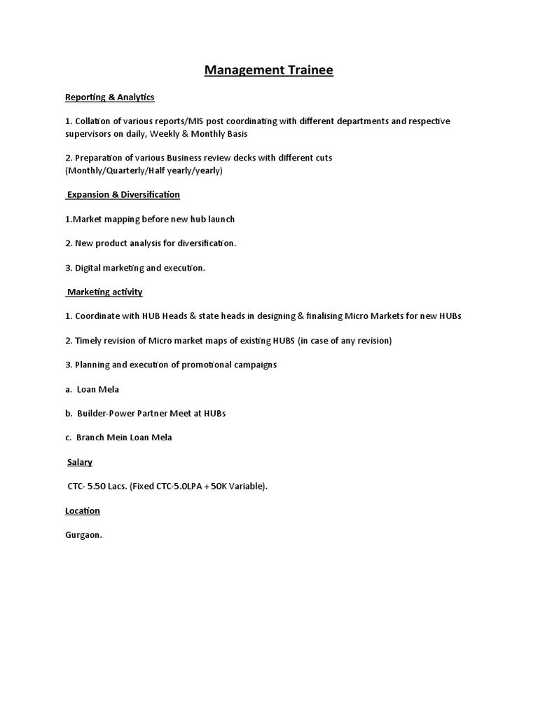 Management Trainee Role at Lulu | PDF
