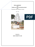 Geotechnical soil report for Bagdoghra Khola Bridge