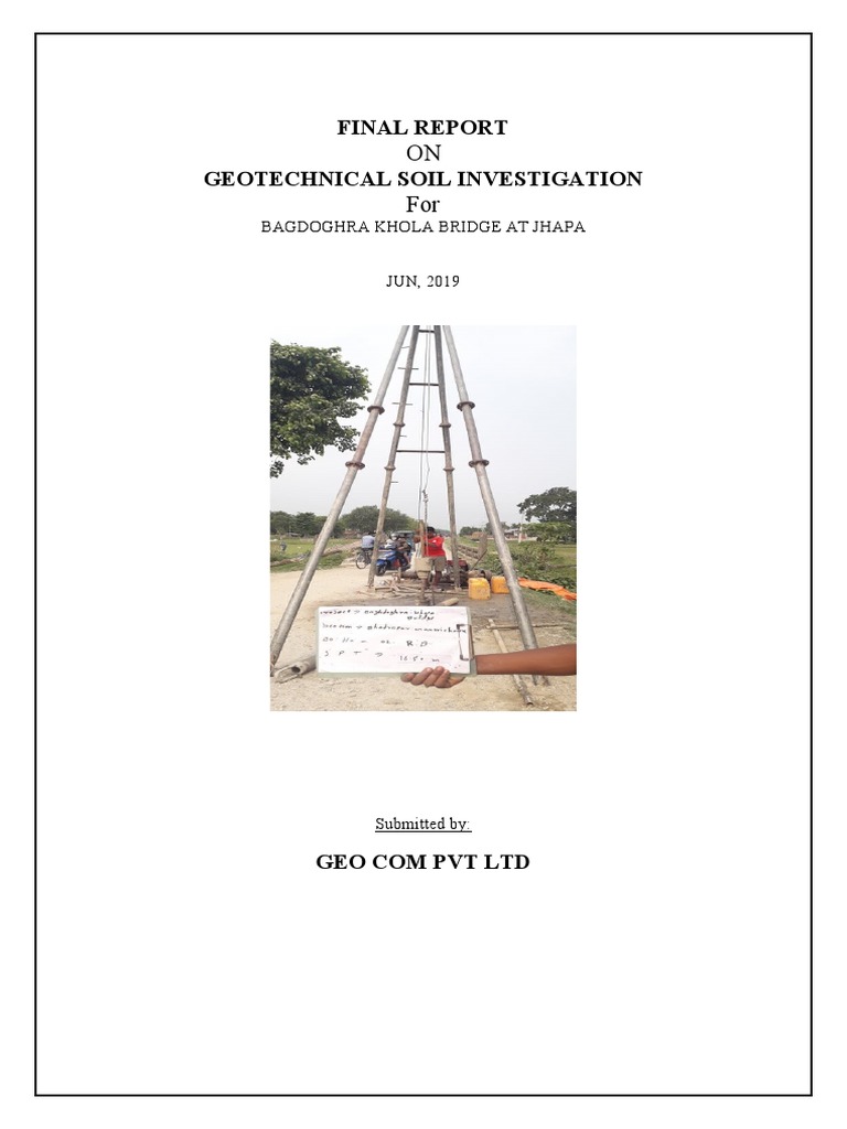 Geotechnical Report for Jhapa Bridge | PDF
