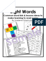 Sight Words: Common Word Lists & Lessons Ideas To Make Learning To Read Easier