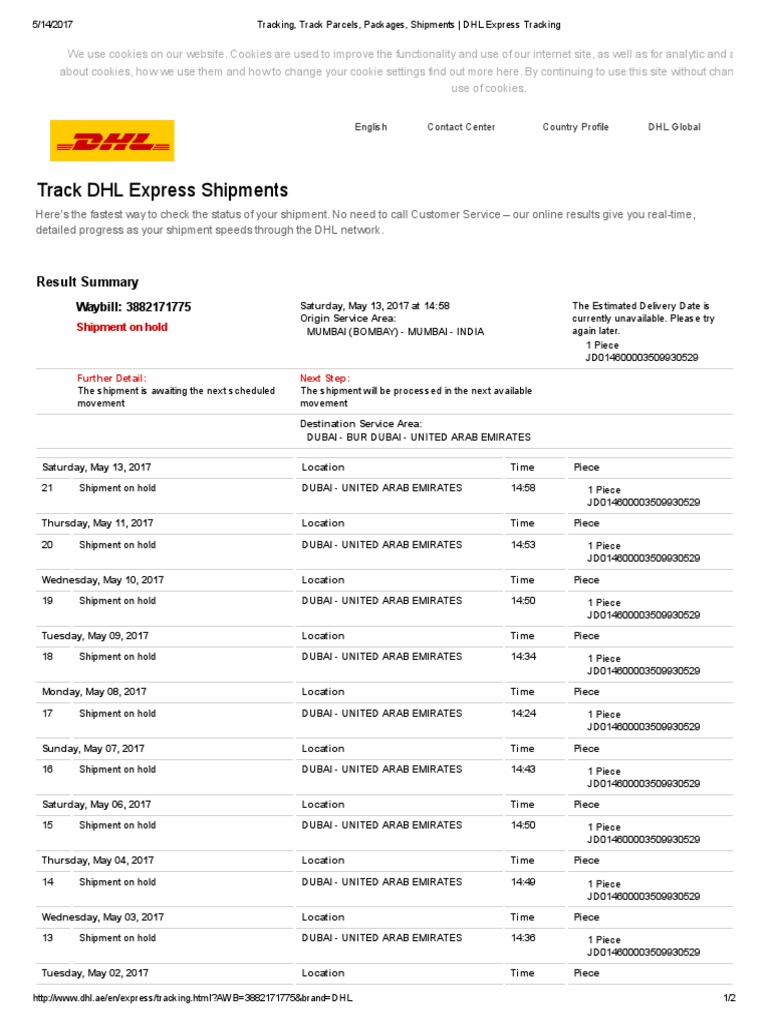 deutsche post dhl paket international tracking